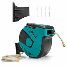 Load image into Gallery viewer, 1/2” 65 + 6.5FT Wall Mounted Auto Winder Retractable Garden Hose Reel
