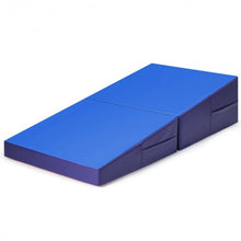 Load image into Gallery viewer, Folding Incline Tumbling Wedge Gymnastics Exercise Mat-Blue
