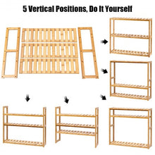 Load image into Gallery viewer, Multifunctional 3 Bamboo Adjustable Utility Storage Stand Rack
