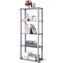 Load image into Gallery viewer, 5-Tier Multi-Functional Storage Shelves Rack Display Bookcase-Coffee
