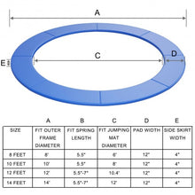 Load image into Gallery viewer, 10FT Waterproof Safety Trampoline  Bounce Frame Spring Cover-Navy
