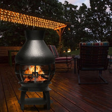 Load image into Gallery viewer, Patio Wood Burning Chimenea Fireplace
