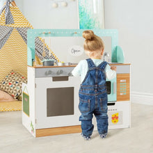Load image into Gallery viewer, 2 in 1 Kids Wooden Pretend Cooking Playset Toy

