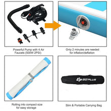 Load image into Gallery viewer, 10 Feet Air Track Inflatable Gymnastics Tumbling Mat with Pump -Navy
