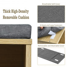 Load image into Gallery viewer, 10-Cube Organizer  Entryway Padded Shoe Storage Bench-Beige
