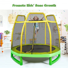 Load image into Gallery viewer, 7FT Kids Trampoline W/ Safety Enclosure Net-Yellow

