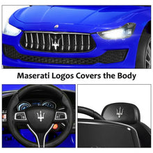 Load image into Gallery viewer, 12 V Remote Control Maserati Licensed Kids Ride on Car-Blue
