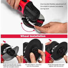 Load image into Gallery viewer, 20V Cordless Angle Grinder w/ 4.0Ah Lithium-Ion Battery &amp; Charger
