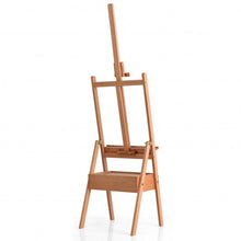 Load image into Gallery viewer, Adjustable  Floor Wooden Artist Easel H-Frame with Art Supply Storage Drawer
