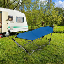 Load image into Gallery viewer, Portable Folding Steel Frame Hammock with Bag-Blue
