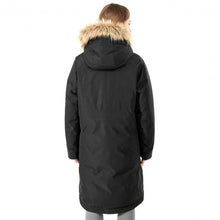 Load image into Gallery viewer, Women's Hooded Long Down Coat with Faux-fur Trim-Black-XL
