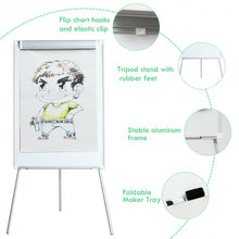 Load image into Gallery viewer, 40" x 28" Dry Erase Height Adjustable Tripod White Board Easel
