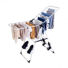 Load image into Gallery viewer, White Portable Laundry Clothes Storage Drying Rack
