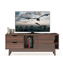Load image into Gallery viewer, TV Stand for TV up to 60" Media Console Table Storage with Doors-Walnut
