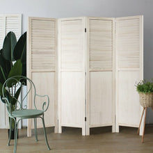 Load image into Gallery viewer, 5.6 Ft Tall 4 Panel Folding Privacy Room Divider-White
