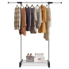 Load image into Gallery viewer, Adjustable Rolling Garment Rack Closet Organizer
