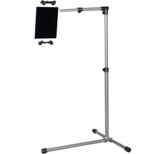 Load image into Gallery viewer, Universal Adjustable Rotating IPAD/Tablet PC Holder Floor Mount Stand -silver
