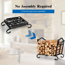 Load image into Gallery viewer, Foldable Firewood Log Rack Steel Wood Storage Holder
