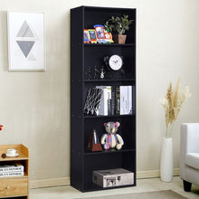 Load image into Gallery viewer, 5-Shelf Storage Bookcase Modern Multi-Functional Display Cabinet Furniture-Black
