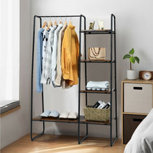 Load image into Gallery viewer, Clothes Rack Free Standing Storage Tower with Metal Frame
