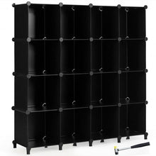 Load image into Gallery viewer, 16 Plastic Cube Storage Organizer-Black
