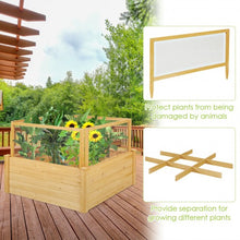 Load image into Gallery viewer, Wooden Raised Garden Box with 9 Grids and Critter Guard Fence
