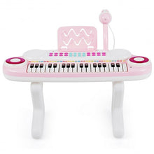 Load image into Gallery viewer, 37-key Kids Toy Keyboard Piano with Microphone-Pink
