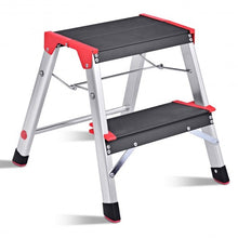 Load image into Gallery viewer, 2 Step Aluminum Ladder Folding Non-Slip Platform 330Lbs Load
