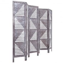 Load image into Gallery viewer, 6 Panel Wood Folding Freestanding Hollow-out Designed Room Divider
