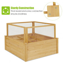 Load image into Gallery viewer, Wooden Raised Garden Box with 9 Grids and Critter Guard Fence
