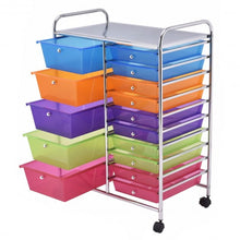 Load image into Gallery viewer, 15 Drawers Rolling Storage Cart Organizer
