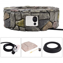 Load image into Gallery viewer, 28" Propane Gas Fire Pit with Lava Rocks and Protective Cover
