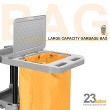 Load image into Gallery viewer, Commercial Janitorial Cleaning Cart 3 Shelf Housekeeping Ultility Cart
