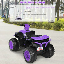 Load image into Gallery viewer, 12V Kids Electric 4-Wheeler ATV Quad Ride On Car with LED Light-Purple

