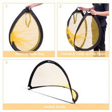 Load image into Gallery viewer, 6' 4' 2.5' Set of 2 Portable Pop-Up Soccer Goals Net-4'
