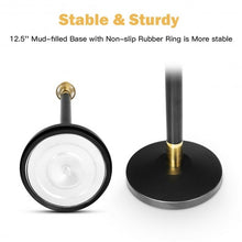 Load image into Gallery viewer, 6 Pcs Round Top Polished Stainless Stanchions Posts Queue Pole with 5 ft BlackVelvet Rope
