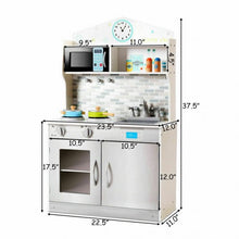 Load image into Gallery viewer, Kids Wooden Pretend Cooking Playset Cookware Kitchen-Beige
