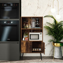 Load image into Gallery viewer, 2-Tier Retro Bookcase Bookshelf with 3 Compartment-Coffee
