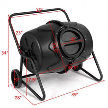 Load image into Gallery viewer, 50 Gallon Wheeled Compost Tumbler Garden Waste Bin
