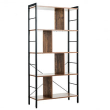 Load image into Gallery viewer, 4-Tier Industrial Bookshelf Floor Standing Storage Rack Large Storage
