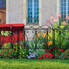 Load image into Gallery viewer, 24in x 8Ft Outdoor Decorative Garden Fence Set

