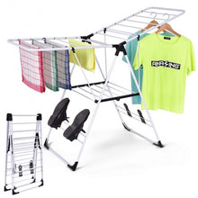 Load image into Gallery viewer, White Portable Laundry Clothes Storage Drying Rack
