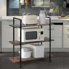 Load image into Gallery viewer, 3-Tier Bookshelf Industrial Bookcase Display Shelf Storage Rack-Brown
