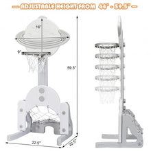 Load image into Gallery viewer, 3 in 1 Kids Basketball Hoop Set with Balls-White
