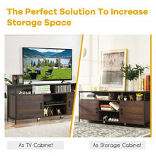 Load image into Gallery viewer, 58" Wood TV Stand Entertainment Media Center Console with Storage Cabinet
