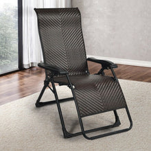 Load image into Gallery viewer, 2PCS Patio Rattan Zero Gravity Lounge Chair
