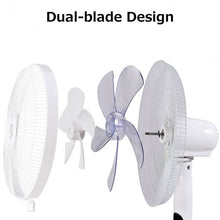 Load image into Gallery viewer, Fantask 16" 2 Mode 2 Blades Remote Control Oscillating Pedestal Fan-White
