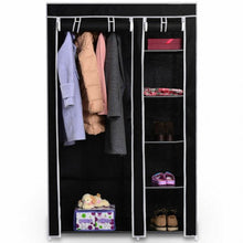 Load image into Gallery viewer, 69" Portable Closet Storage Organizer Clothes Wardrobe-Black
