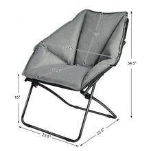 Load image into Gallery viewer, Folding Saucer Padded Chair Soft Wide Seat
