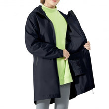 Load image into Gallery viewer, Hooded  Women's Wind &amp; Waterproof Trench Rain Jacket-Navy-XXL
